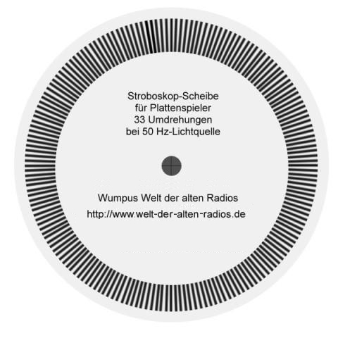 Zuverlässige Plattenspieler Strobe Disc Stroboskop Matte testet